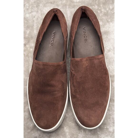 Vince Warren Brown Suede Slip On Platform Sneakers Womens Size 8.5 - Picture 8 of 15